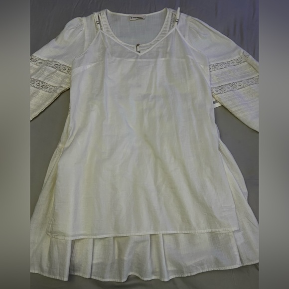 NWT Lucky Brand Cream Dress Size Medium with Special Detailing and Lining - Picture 16 of 16